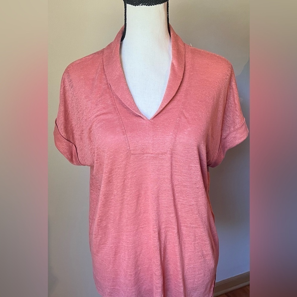 Jones & Co. Jones New York 100% Linen Rose Blouse Women’s Size Small NWT